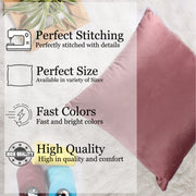 Soft Luxurious Velvet Cushion Covers Set of 2, Peach